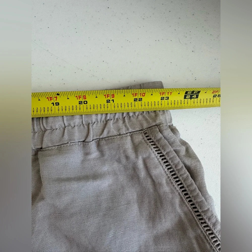 NEW Lane Bryant Wide leg Pull on Linen Pants Sand‎ Tan Minimalist Neutral 0237 - Picture 8 of 10